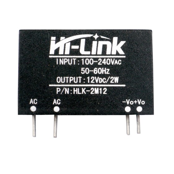 AC-DC power module 2W series 220V to 3.3V5V12V24V voltage reduction and stabilization single circuit output HLK-2M12